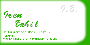 iren bahil business card